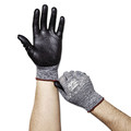 Cleaning & Janitorial Supplies | AnsellPro 103384 HyFlex Light Duty Nitrile Foam Gloves - Size 9, Black/Gray (12 Pairs) image number 1