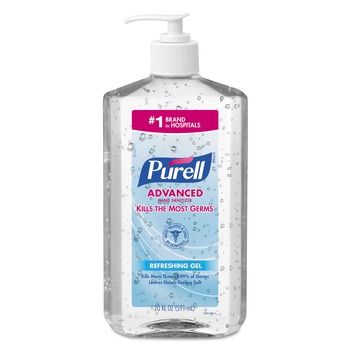 PURELL 20 oz. Pump Bottle Advanced Refreshing Gel Hand Sanitizer - Clean Scent