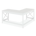 Office Desks & Workstations | Alera ALEWSF5959WT 58.27 in. x 58.27 in. x 29.53 in. L-Shaped Farmhouse Desk - White image number 1