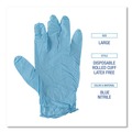 Disposable Gloves | Boardwalk 382LCTA 5 mil Disposable Examination Nitrile Gloves - Large, Blue (1000/Carton) image number 6