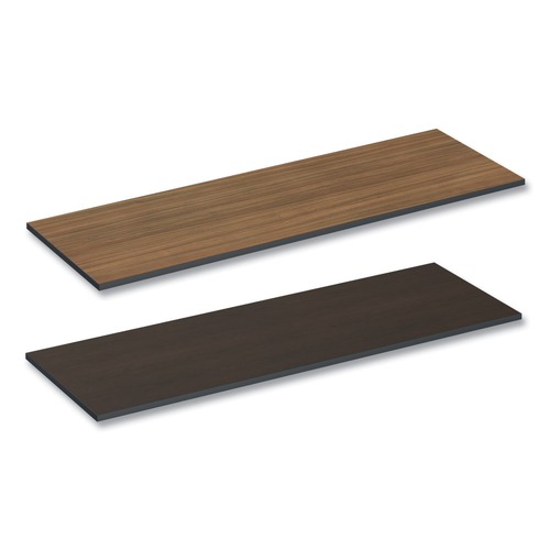  | Alera ALETT7224EW 71.5 in. W x 23.63 in. D Rectangular Reversible Laminate Table Top - Espresso/Walnut image number 0