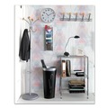 Office Jansan | Alba PMV5 45 lb Capacity 5-Peg Wooden Coat Hook Wall Rack - Brown/Silver image number 2