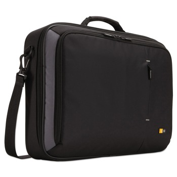 Case Logic 19.3 in. x 3.9 in. x 14.2 in. Dobby Nylon Track Clamshell Case Fits Devices Up to 18 in. - Black
