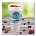 Cutlery | Dart 32AJ20H 32 oz. Horizon Hot/Cold Foam Drinking Cups - Teal/White (400/Carton) image number 6