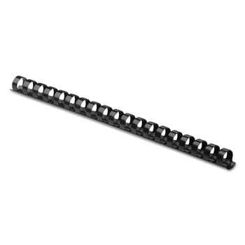 Fellowes Mfg Co. 1/2 in. Diameter 90 Sheet Capacity Plastic Comb Bindings - Black (100/Pack)