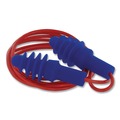 Ear Plugs | Uvex DPAS-30R AirSoft Multiple-Use Earplugs - Red Polycord, Blue (100/Box) image number 1
