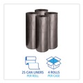 Trash Bags | Boardwalk H7658HKKR01 0.65 Mil 38 in. x 58 in. 60 Gallon Low-Density Can Liners - Black (100/Carton) image number 3
