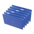 Office Jansan | Universal UNV14216 1/5-Cut Tab Deluxe Bright Color Hanging File Folders - Legal Size, Blue (25/Box) image number 1