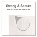 Office Jansan | Cardinal 26310 Xtralife ClearVue 3 Rings 1-1/2 in. Cap 11 in. x 8-1/2 in. Non-Stick Locking Slant-D Ring Binder - White image number 4