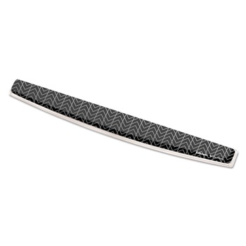 Fellowes Mfg Co. 18.5 in. x 2.31 in. Photo Gel Keyboard Wrist Rest with Microban Protection - Chevron Design