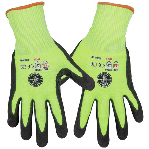 Work Gloves | Klein Tools 60186 Cut Level 4 Touchscreen Work Gloves - Large (2-Pair) image number 0