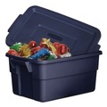 Boxes & Bins | Rubbermaid RMRT030003 10.63 in. x 15.69 in. x 7 in. 3 gal. Roughneck Storage Box - Dark Indigo Metallic image number 2