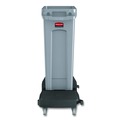 Trash & Waste Bins | Rubbermaid Commercial FG354060GRAY 23 Gallon Rectangular Plastic Slim Jim Receptacle W/venting Channels - Gray image number 2