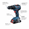 Combo Kits | Factory Reconditioned Bosch GXL18V-497B23-RT 18V Brushless Lithium-Ion Cordless 4-Tool Combo Kit with (1) 4 Ah and (1) 2 Ah Batteries image number 8