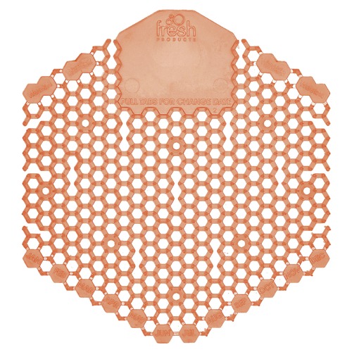 Odor Control | Fresh Products 3WDS-F-010I060M-04 Wave 3D Urinal Deodorizer Screen - Mango Scent, Orange (10/Box) image number 0