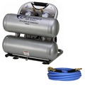 Air Compressors | California Air Tools 4610SH 4.6 Gallon 1 HP Ultra Quiet and Oil-Free Steel Twin Tank Air Compressor Hose Kit image number 0