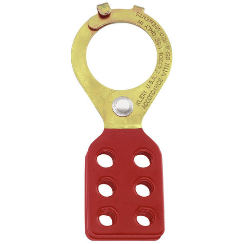 10% off Klein Tools | Klein Tools 45201 6 Hole 1-1/2 in. Hasp Interlocking Tabs Lockouts - Red image number 0