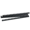 Office Jansan | Fellowes Mfg Co. 52326 1/2 in. Diameter 90 Sheet Capacity Plastic Comb Bindings - Black (100/Pack) image number 1