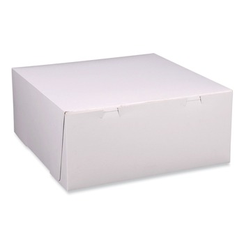 SCT 12 in. x 12 in. x 5 in. Paper Standard Bakery Boxes - White (100/Carton)