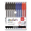  | Zebra 41970 Doodler'z Bold 1 mm Gel Pen - Assorted (10/Pack) image number 0