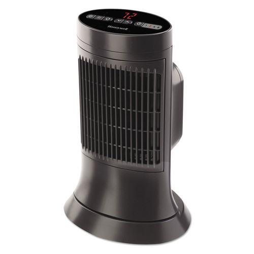 Winter Gear | Honeywell HCE311V Digital Ceramic Mini Tower Heater, 750 - 1500 W, 10-in X 7 5/8-in X 14-in, Black image number 0