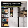 Bulk Savings Pricing 2 | Rubbermaid FG708300MICHR 36 in. x 18 in. x 72 in. Base/Top Double-Door Storage Cabinet - Gray/Black image number 2