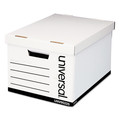 Office Jansan | Universal 9522501 Professional-Grade Heavy-Duty Letter/Legal File Storage Boxes - White (12/Carton) image number 0