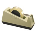 Office Jansan | Scotch C-25 3 in. Core Heavy-Duty Weighted Desktop Plastic Tape Dispenser - Putty/Brown image number 0