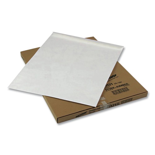 Envelopes & Mailers | Survivor QUAR5121 18 in. x 23 in. Square Flap Redi-Strip Closure Heavyweight 18 lbs. Tyvek Catalog Mailers - White (25/Box) image number 0