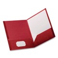Office Jansan | Oxford 57411EE 100-Sheet Capacity 11 in. x 8.5 in. Poly Twin-Pocket Folder - Opaque Red image number 2