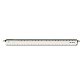 Chartpak 238 Adjustable Triangular Scale Aluminum Architects Ruler, 12-in Long, Silver