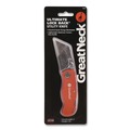 Knives | Great Neck 74201 3.5 in. Aluminum Handle Quick Change Lock Back Utility Knife - Orange image number 2