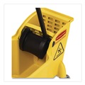 Mop Buckets | Rubbermaid Commercial FG738000YEL Tandem 31 Quart Reverse Mop Bucket/Wringer Combo - Yellow image number 3