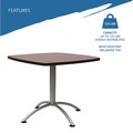  | Iceberg 65614 36 in. x 36 in. x 30 in. CafeWorks Square Cafe-Height Table - Walnut/Silver image number 3