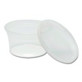 Food Service | GEN TD40012E 12 oz. Plastic Deli Containers with Lid - Clear (240/Carton) image number 3