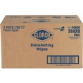 Cleaning & Janitorial Supplies | Clorox 31428 1 Ply 7 in. x 8 in. Fresh Scent Disinfecting Wipes - White (2/Carton) image number 1