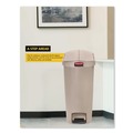 Trash & Waste Bins | Rubbermaid Commercial 1883459 Streamline 13-Gallon Resin End Step Style Step-On Container - Beige image number 3