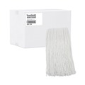 Mops | Boardwalk BWK220RCT 20 oz. Rayon Premium Cut-End Wet Mop Heads - White (12/Carton) image number 2