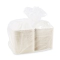  | Boardwalk HL-66BW 6 in. x 6 in. x 3.19 in. 1-Compartment Hinged-Lid Sugarcane Bagasse Food Containers - White (125/Sleeve, 4 Sleeves/Carton) image number 4
