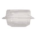 Food Trays, Containers, and Lids | Karat FP-HC66PET-1C PET Plastic Hinged Container 6 x 6 x 3.3 Clear Plastic (500/Carton) image number 5