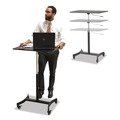 Cleaning & Janitorial Supplies | Victor DC500 30.75 in. x 22 in. x 29 in. to 44 in. High Rise Collection Mobile Adjustable Standing Desk - Black image number 1