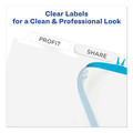Office Jansan | Avery 11436 Index Maker 11 in. x 8.5 in. 5-Tab Print and Apply Clear Label Dividers - White/White Tabs (5/Pack) image number 3