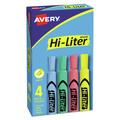 Office Jansan | Avery 17752 HI-LITER Chisel Tip Desk-Style Highlighters - Assorted Ink Colors, Assorted Barrel Colors (4/Set) image number 0