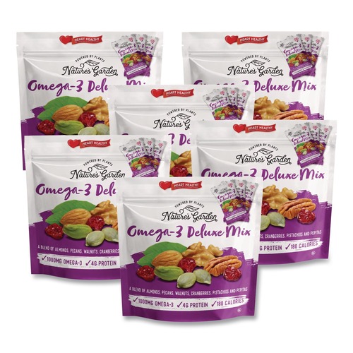 Snacks | Green Rabbit 7028 1 oz. Pouch Omega-3 Nut Mix (6/Carton) image number 0