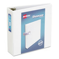 Office Jansan | Avery 19751 11 in. x 8.5 in. 3 Rings 3 in. Capacity Showcase Economy View Binders with Slant Rings - White image number 1