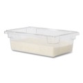  | Rubbermaid Commercial FG330900CLR 3.5 Gallon Capacity 18 in. x 12 in. x 6 in. Food Tote Box - Clear image number 2