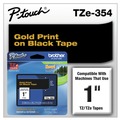 Bulk Savings Pricing 2 | Brother P-Touch TZE354 0.94 in. x 26.2 ft. TZe Standard Adhesive Laminated Labeling Tape - Gold on Black image number 4