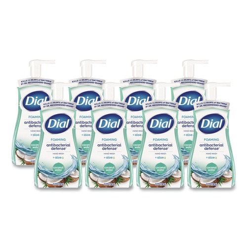 Hand Soaps | Dial 17000 34715 10 oz. Antibacterial Foaming Hand Wash - Coconut Water Scent (8/Carton) image number 0