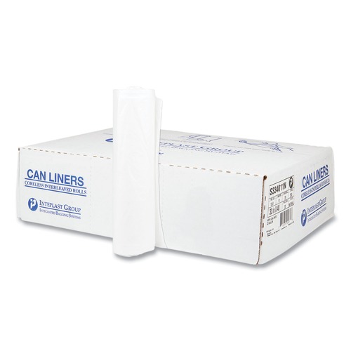 Trash Bags | Inteplast Group S334011N 33 in. x 40 in. 11 mic 33 Gallon High-Density Commercial Can Liners - Clear (500/Carton) image number 0