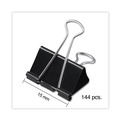 Office Jansan | Universal UNV10199VP Binder Clips in Zip-Seal Bag - Mini, Black/Silver (144/Pack) image number 4